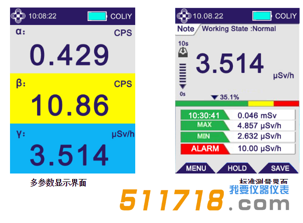 德國柯雷COLIY R800型核輻射儀顯示界面.png